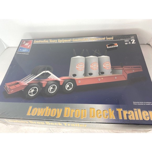 AMT 31154 Lowboy Drop Deck Trailer model kit, New Sealed Old Stock - Picture 8 of 8